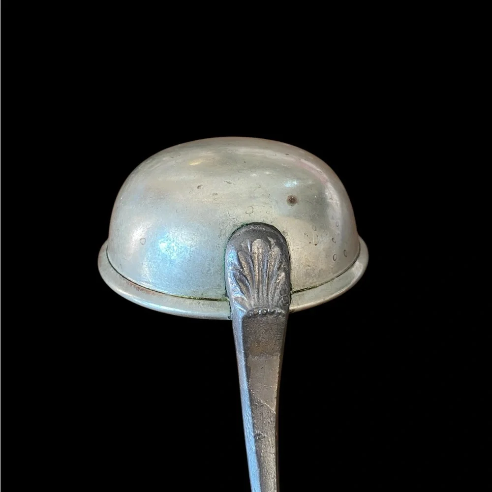Antique Ornate Silverplate Ladle - Art Nouveau Floral Handle